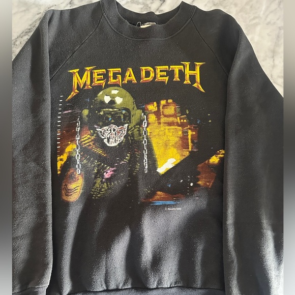 Rare Vintage 1988 Megadeth So Far So Good Sweatshirt Thrash Metal SM - Picture 1 of 11